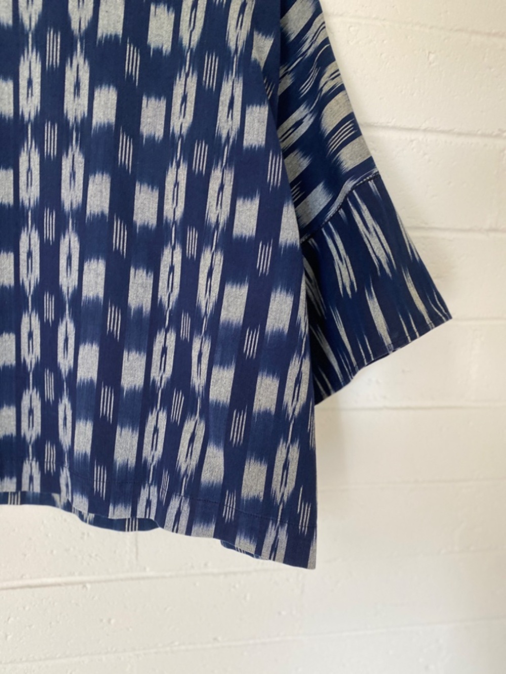 J. Jill Navy and White Patterned Boatneck Blouse - Picture 3 of 12